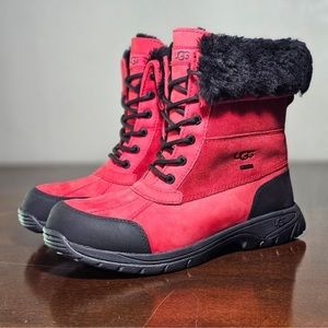 🥷🏿🥷🏿🥷🏿UGG Australia Butte Mono Lace Up Boots Waterproof Vibram Men's Red